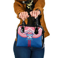 Personalized Western Bulldogs Shoulder Handbag Polynesian Tribal Pattern Heritage Football