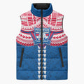 Personalized Western Bulldogs Sleeveless Puffer Jacket Polynesian Tribal Pattern Heritage Football