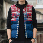Personalized Western Bulldogs Sleeveless Puffer Jacket Polynesian Tribal Pattern Heritage Football