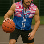 Personalized Western Bulldogs Sleeveless Zip Hoodie Polynesian Tribal Pattern Heritage Football