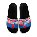 Personalized Western Bulldogs Slide Sandals Polynesian Tribal Pattern Heritage Football