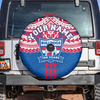 Personalized Western Bulldogs Spare Tire Cover Polynesian Tribal Pattern Heritage Football