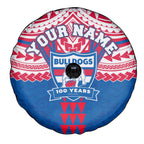 Personalized Western Bulldogs Spare Tire Cover Polynesian Tribal Pattern Heritage Football