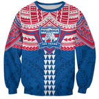 Personalized Western Bulldogs Sweatshirt Polynesian Tribal Pattern Heritage Football