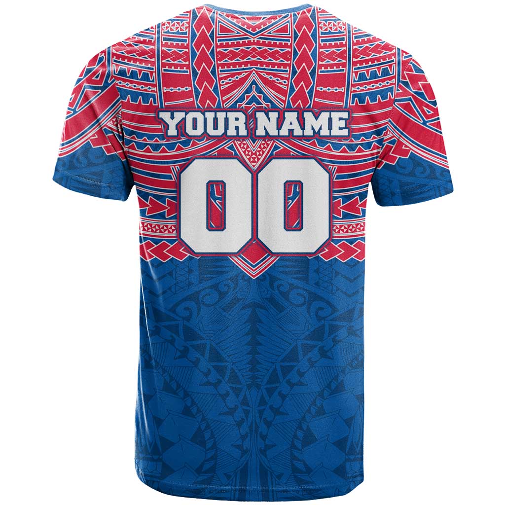 Personalized Western Bulldogs T Shirt Polynesian Tribal Pattern Heritage Football