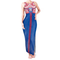 Personalized Western Bulldogs Tank Maxi Dress Polynesian Tribal Pattern Heritage Football