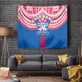 Personalized Western Bulldogs Tapestry Polynesian Tribal Pattern Heritage Football
