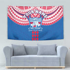 Personalized Western Bulldogs Tapestry Polynesian Tribal Pattern Heritage Football