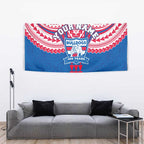 Personalized Western Bulldogs Tapestry Polynesian Tribal Pattern Heritage Football