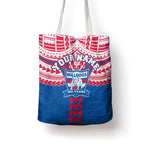 Personalized Western Bulldogs Tote Bag Polynesian Tribal Pattern Heritage Football