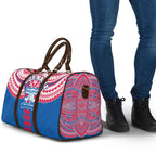 Personalized Western Bulldogs Travel Bag Polynesian Tribal Pattern Heritage Football