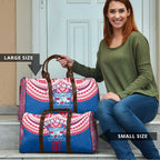 Personalized Western Bulldogs Travel Bag Polynesian Tribal Pattern Heritage Football