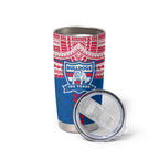 Personalized Western Bulldogs Tumbler Cup Polynesian Tribal Pattern Heritage Football