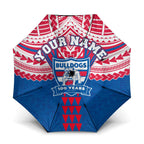 Personalized Western Bulldogs Umbrella Polynesian Tribal Pattern Heritage Football