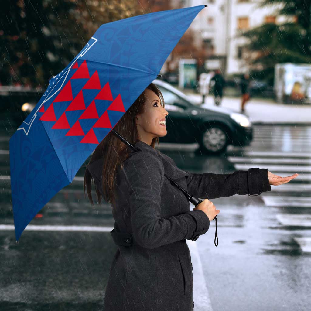 Personalized Western Bulldogs Umbrella Polynesian Tribal Pattern Heritage Football
