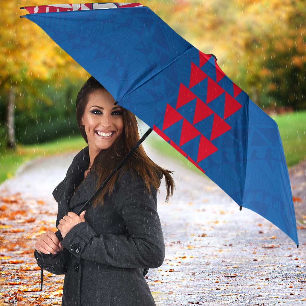 Personalized Western Bulldogs Umbrella Polynesian Tribal Pattern Heritage Football