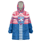 Personalized Western Bulldogs Wearable Blanket Hoodie Polynesian Tribal Pattern Heritage Football