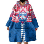 Personalized Western Bulldogs Wearable Blanket Hoodie Polynesian Tribal Pattern Heritage Football