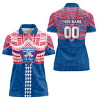 Personalized Western Bulldogs Women Polo Shirt Polynesian Tribal Pattern Heritage Football