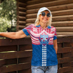 Personalized Western Bulldogs Women Polo Shirt Polynesian Tribal Pattern Heritage Football