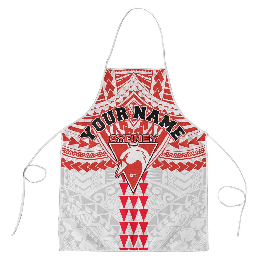 Personalized Sydney Swans Apron Polynesian Tribal Pattern Heritage Football