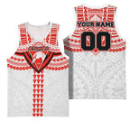 Personalized Sydney Swans Basketball Jersey Polynesian Tribal Pattern Heritage Football