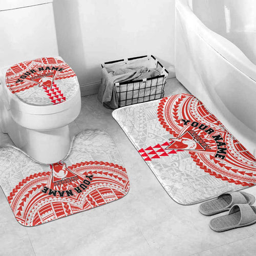 Personalized Sydney Swans Bathroom Set Polynesian Tribal Pattern Heritage Football