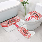 Personalized Sydney Swans Bathroom Set Polynesian Tribal Pattern Heritage Football