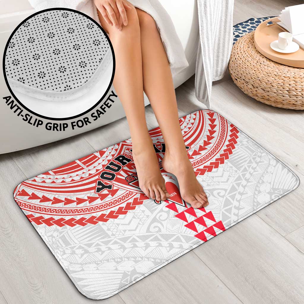 Personalized Sydney Swans Bathroom Set Polynesian Tribal Pattern Heritage Football