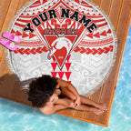 Personalized Sydney Swans Beach Blanket Polynesian Tribal Pattern Heritage Football