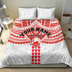 Personalized Sydney Swans Bedding Set Polynesian Tribal Pattern Heritage Football