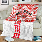 Personalized Sydney Swans Blanket Polynesian Tribal Pattern Heritage Football