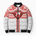 Personalized Sydney Swans Bomber Puffer Jacket Polynesian Tribal Pattern Heritage Football