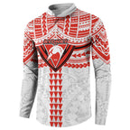Personalized Sydney Swans Button Sweatshirt Polynesian Tribal Pattern Heritage Football