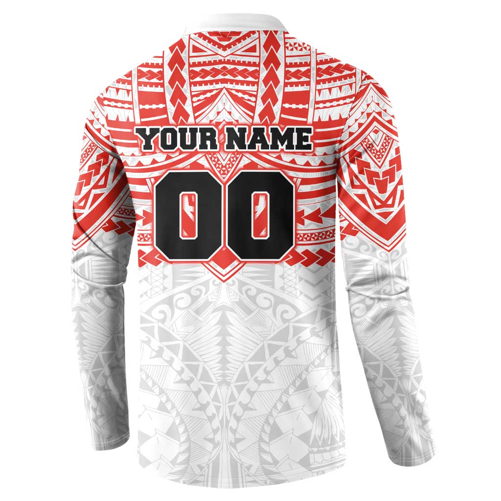 Personalized Sydney Swans Button Sweatshirt Polynesian Tribal Pattern Heritage Football