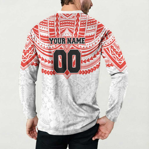 Personalized Sydney Swans Button Sweatshirt Polynesian Tribal Pattern Heritage Football