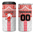 Personalized Sydney Swans 4 in 1 Can Cooler Tumbler Polynesian Tribal Pattern Heritage Football