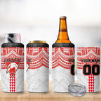 Personalized Sydney Swans 4 in 1 Can Cooler Tumbler Polynesian Tribal Pattern Heritage Football