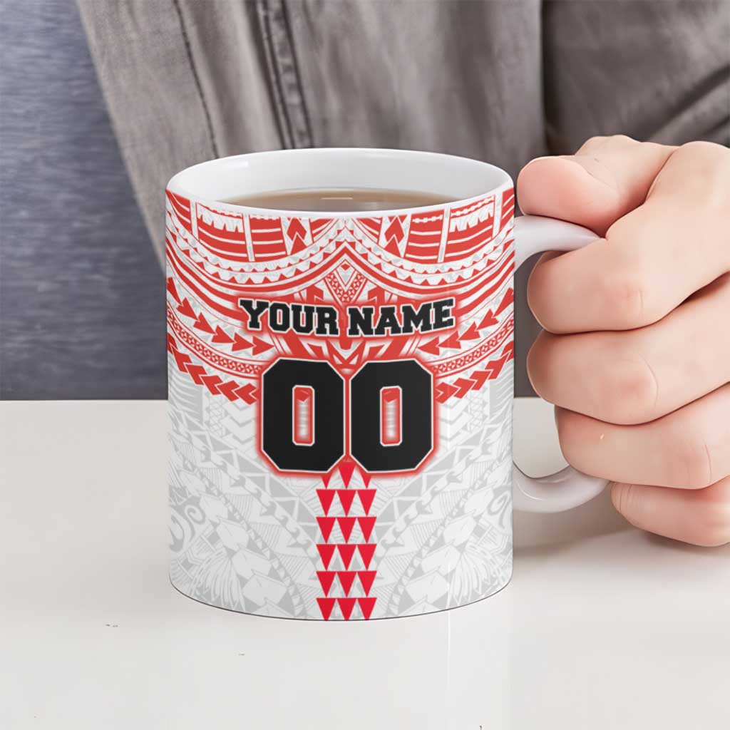 Personalized Sydney Swans Ceramic Mug Polynesian Tribal Pattern Heritage Football