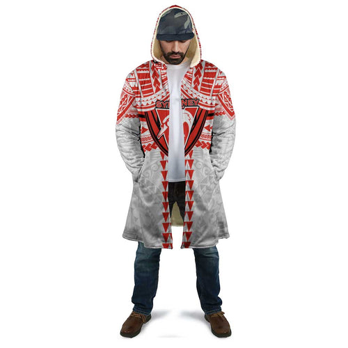 Personalized Sydney Swans Cloak Polynesian Tribal Pattern Heritage Football