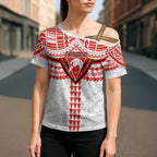 Personalized Sydney Swans Cross Shoulder Shirt Polynesian Tribal Pattern Heritage Football