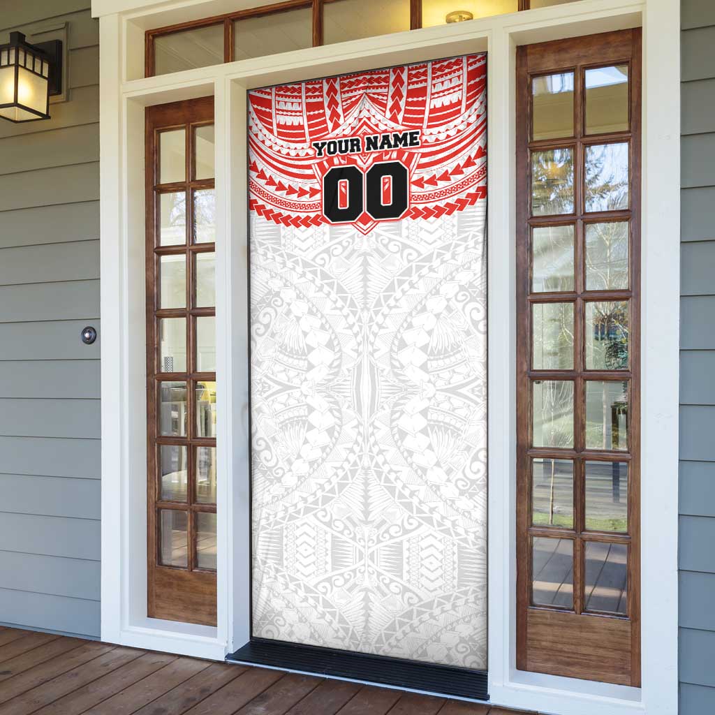 Personalized Sydney Swans Door Cover Polynesian Tribal Pattern Heritage Football
