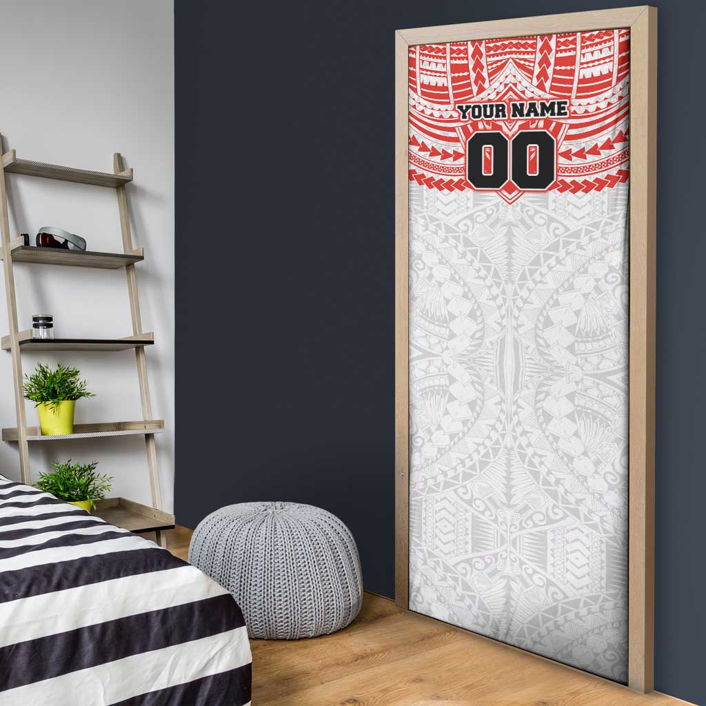 Personalized Sydney Swans Door Cover Polynesian Tribal Pattern Heritage Football
