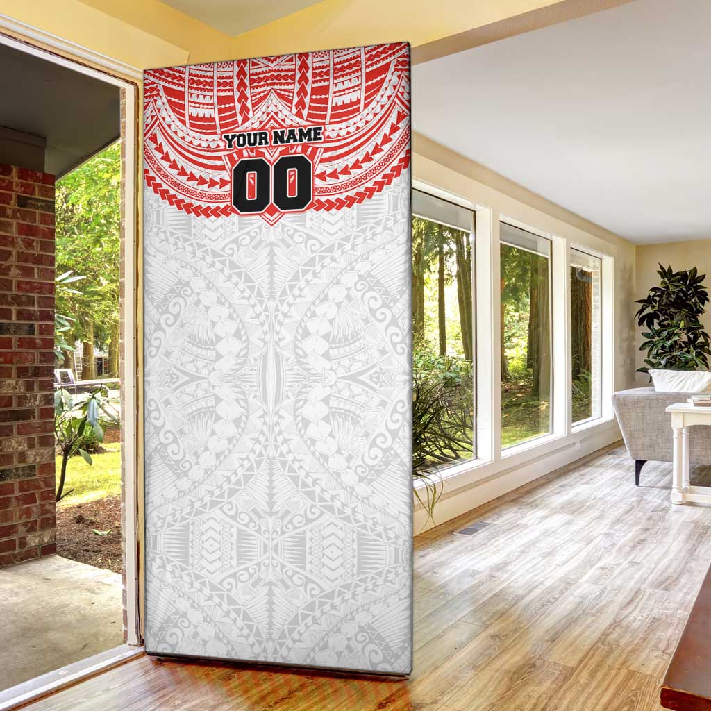 Personalized Sydney Swans Door Cover Polynesian Tribal Pattern Heritage Football