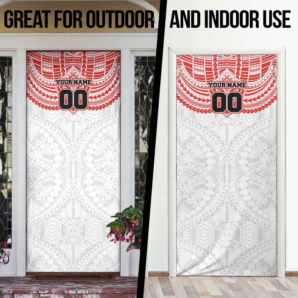 Personalized Sydney Swans Door Cover Polynesian Tribal Pattern Heritage Football