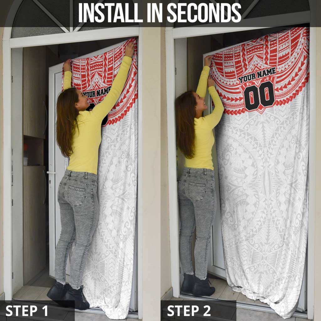 Personalized Sydney Swans Door Cover Polynesian Tribal Pattern Heritage Football