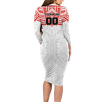 Personalized Sydney Swans Family Matching Long Sleeve Bodycon Dress and Hawaiian Shirt Polynesian Tribal Pattern Heritage Football