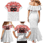 Personalized Sydney Swans Family Matching Mermaid Dress and Hawaiian Shirt Polynesian Tribal Pattern Heritage Football