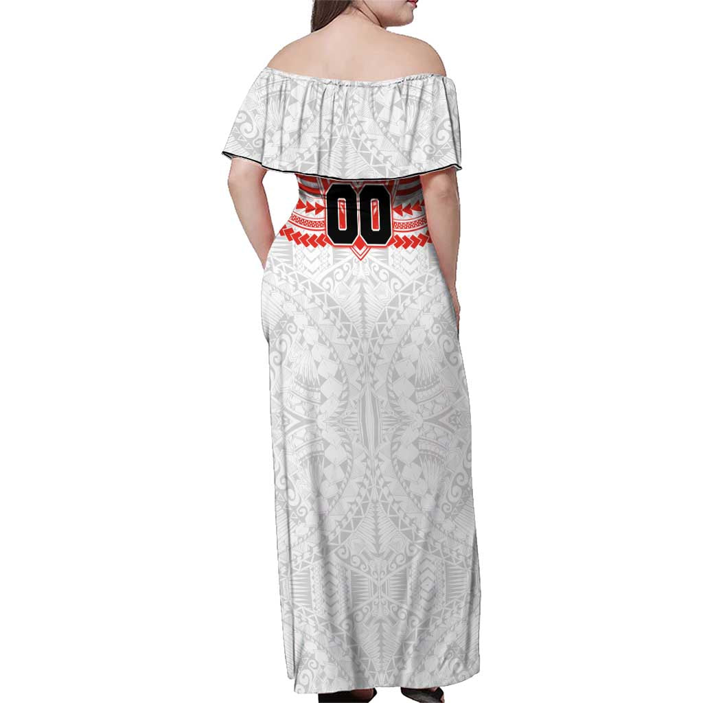 Personalized Sydney Swans Family Matching Off Shoulder Maxi Dress and Hawaiian Shirt Polynesian Tribal Pattern Heritage Football