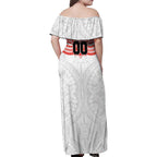 Personalized Sydney Swans Family Matching Off Shoulder Maxi Dress and Hawaiian Shirt Polynesian Tribal Pattern Heritage Football